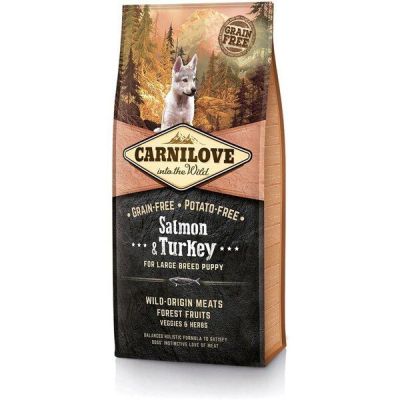 Сухой корм для щенков крупных пород Carnilove Salmon & Turkey Large Breed Puppy 12 кг