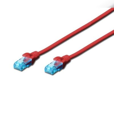 Патч-корд DIGITUS CCA CAT 5e UTP, 2м, AWG 26/7, PVC, красний