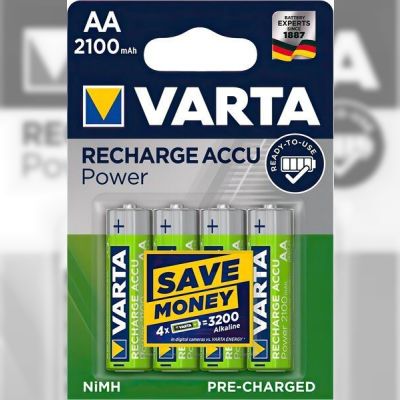 Аккумулятор VARTA NI-MH Power AA 2100 мАч, 4 шт. (56706101404)