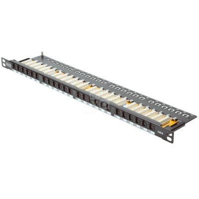 Патч-панель DIGITUS 19" 0.5U, 24 порта, cat 6 UTP в сборе (DN-91624U-SL-SH)