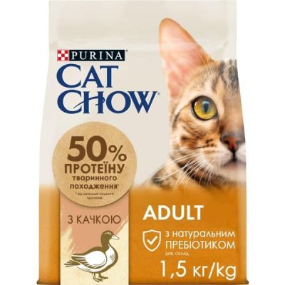 Сухой корм для кошек Cat Chow Adult с уткой 1.5 кг