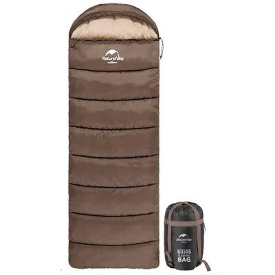 Спальник Naturehike U350 NH20MSD07, левый, коричневый