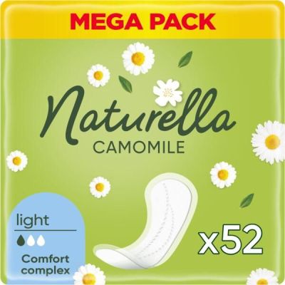 NATURELLA Ежедневные гигиенические прокладки ароматизированные Camomile Лайт Trio 52шт