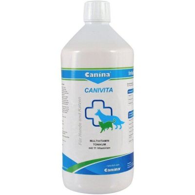 Витаминный тоник Canina Canivita с быстрым эффектом для всех пород собак и котов 1 л