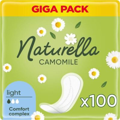 NATURELLA Ежедневные гигиенические прокладки ароматизированные Camomile Лайт Quatro 100шт