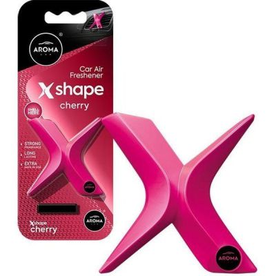 Ароматизатор воздуха Aroma на дефлектор Car X Shape 10г - Cherry (10896) (5904224108960)