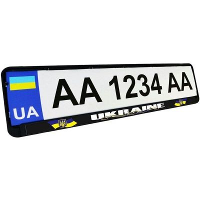 Рамка номерного знака Poputchik пластиковая патриотическая Ukraine (24-261-IS)