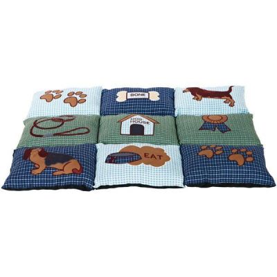 Подстилка для собак Trixie Patchwork 80х55см Голубой/зеленый с собачками