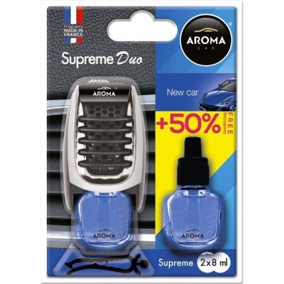 Ароматизатор воздуха Aroma Car Supreme Duo Slim 8мл - New Car (92518) (5907718925180)