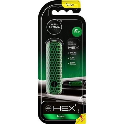 Ароматизатор воздуха Aroma на дефлектор Car Hex 10г - Lemon (83579) (5902846835790)