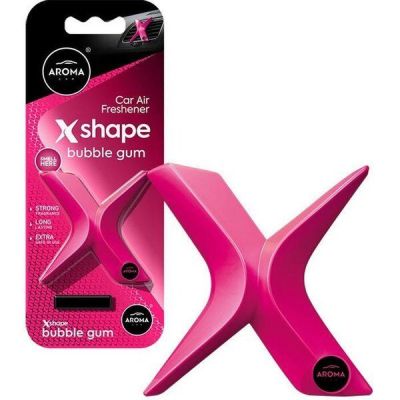 Ароматизатор воздуха Aroma на дефлектор Car X Shape 10г - Bubble Gum (10957) (5904224109578)