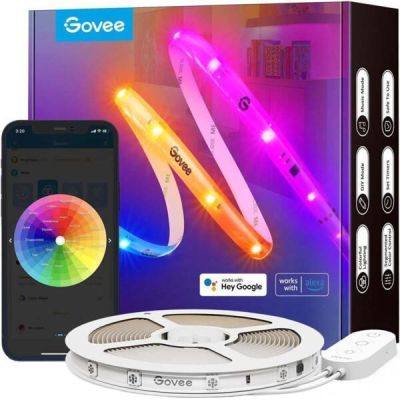Лента светодиодная умная Govee H619С RGBIC Basic Wi-Fi + Bluetooth LED 10м, Белый (H619C3D1)