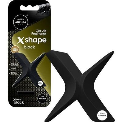 Ароматизатор воздуха Aroma на дефлектор Car X Shape 10г - Black (10898) (5904224108984)