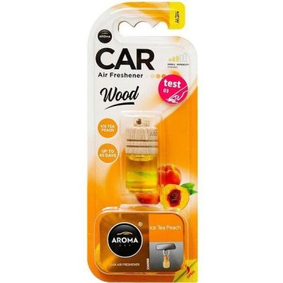 Ароматизатор воздуха Aroma Car Wood 6мл. - Ice Tea Peach (92972) (5907718929720)