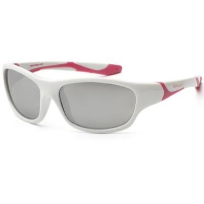 Детские солнцезащитные очки Koolsun Sport бело-розовые (Размер 6+) (KS-SPWHCA006)