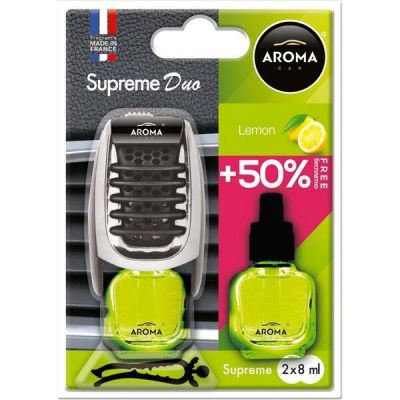 Ароматизатор воздуха Aroma Car Supreme Duo Slim 8мл - Lemon (92252) (5907718922523)