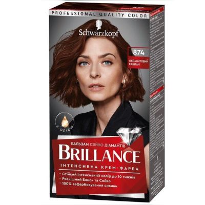 Устойчивая крем-краска BRILLANCE 874 Бархатный каштан