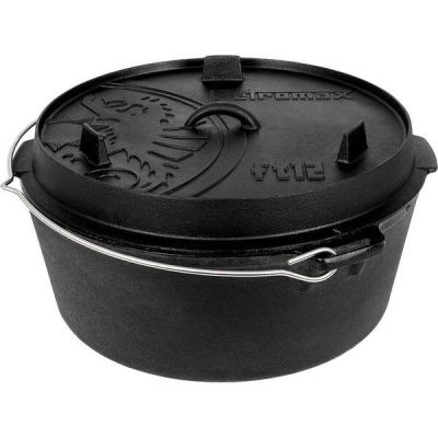 Котел-жаровня чугунная Petromax Dutch Oven ft12 плоское дно 10,8 л