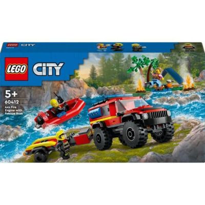 LEGO City Пожарный внедорожник со спасательной лодкой 60412