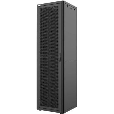 Шкаф MIRSAN 19", 42U, GTN, перфорированная дверь, 600x600 мм, черный