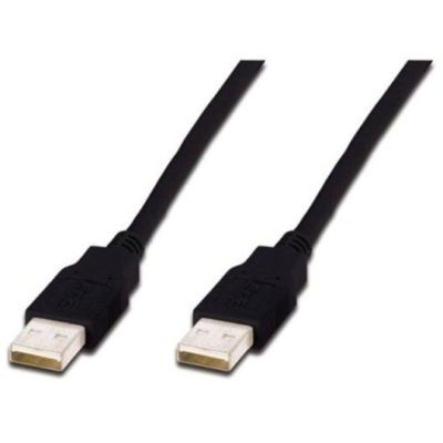 Кабель USB Digitus USB 2.0 AM/AM 1.8m, black