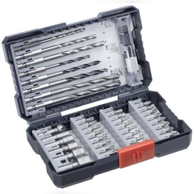 Набор бит и сверл HSS, 39 шт, L-Box, KWB (108956)