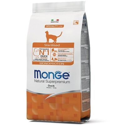 Сухой корм для стерилизованных кошек Monge Cat Sterilized с уткой 10 кг