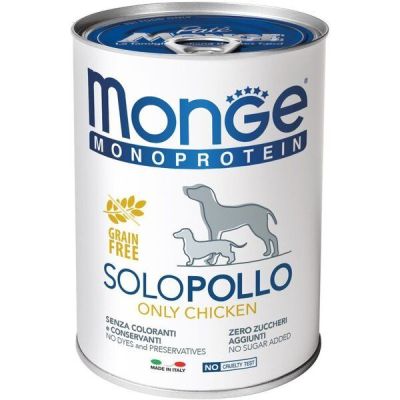 Влажный корм для собак Monge Dog Solo с курицей 400 г