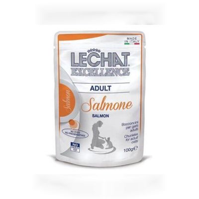 Влажный корм для кошек Monge Lechat Excellence Adult кусочки с Лососем 100 гр