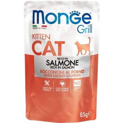 Влажный корм для кошек Monge Cat Grill Kitten лосось 85 г