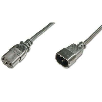 Сетевой шнур Digitus (C14/M - C13/F) 1.8m, black (AK-440201-018-S)