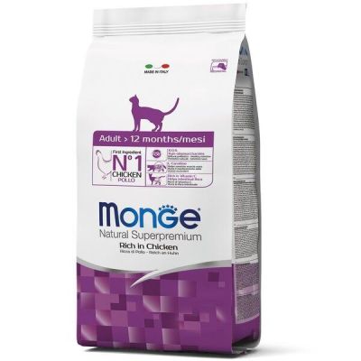 Сухой корм для кошек Monge Cat Adult с курицей и рисом 0,4 кг