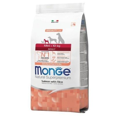 Сухой корм для собак Monge Dog Mini Adult лосось и рис 7,5 кг