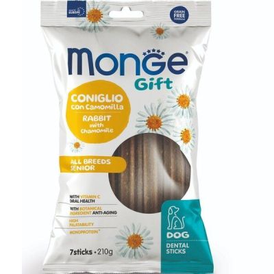 Лакомство для собак Monge Gift Dog All breeds кролик с ромашкой 210 г