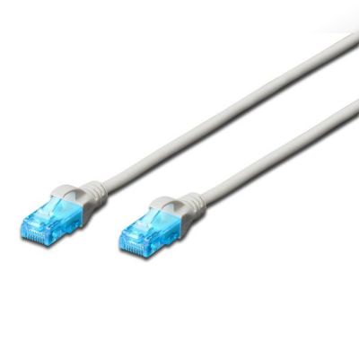 Патч-корд DIGITUS cat.5e UTP,0.25м,AWG 26/7 серого цвета
