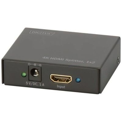 Видеосплиттер Digitus HDMI (INx1 - OUTx2), 4K, black
