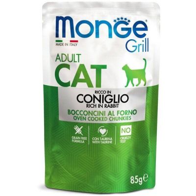Влажный корм для кошек Monge Cat Grill Adult с кроликом 85 г
