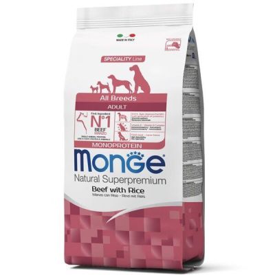 Сухой корм для собак Monge Dog All breeds Adult говядина с рисом 2,5 кг