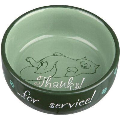 Миска для котов Trixie Thanks for Service керамическая 0,3л 11см