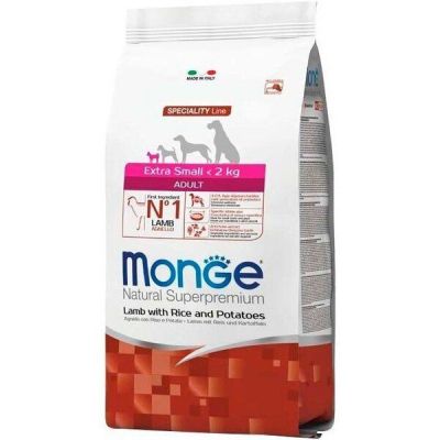 Сухой корм для собак Monge Dog Extra Small Adult ягненок/картофель, 0,8 кг