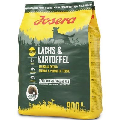 Сухой корм для взрослых и активных собак Josera Adult Lachs & Kartoffel с лососем и картофелем, 0,9 кг