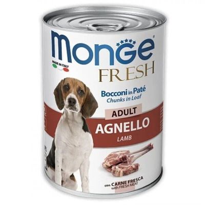 Влажный корм для собак Monge Dog Fresh с ягненком, 400 г
