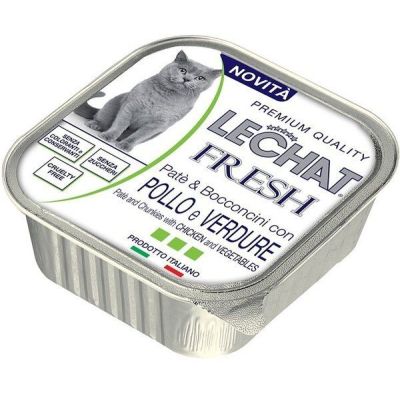 Влажный корм для кошек Monge "Lechat Fresh" курица с овощами 0,1кг