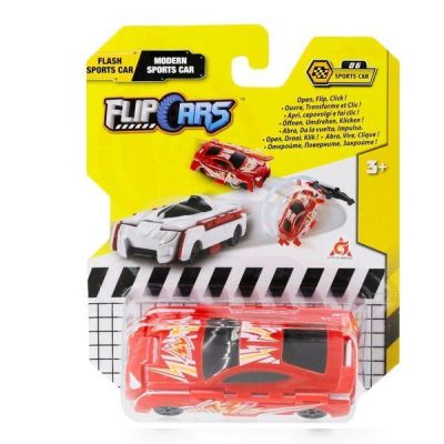 Машинка-трансформер Flip Cars 2 в 1 Спорткар молния и Современный спортивный