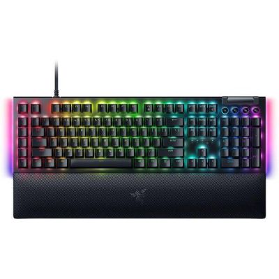 Игровая клавиатура Razer BlackWidow V4, 114key, Yellow Switch, USB-A, EN/RU, RGB, Black (RZ03-04692500-R3R1)