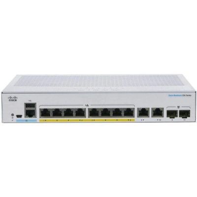 Коммутатор Cisco CBS250 Smart 8-port GE, PoE, Ext PS, 2x1G Combo (CBS250-8P-E-2G-EU)