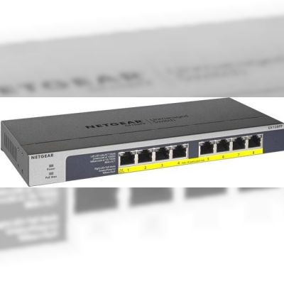 Коммутатор NETGEAR GS108PP 8xGE PoE+, неуправляемый