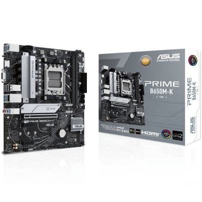 Материнcкая плата ASUS PRIME B650M-K sAM5 B650 2xDDR5 M.2 HDMI D-Sub mATX