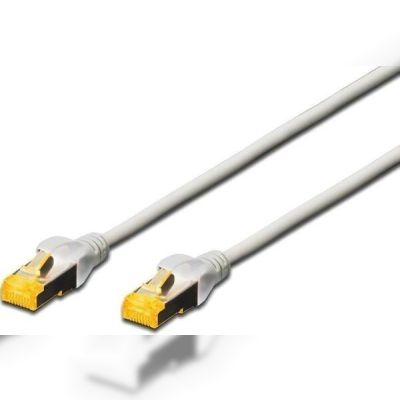 Патч-корд DIGITUS CAT 6a S-FTP, 0,5м, AWG 26/7 серого цвета