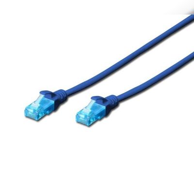 Патч-корд DIGITUS CCA CAT 5e UTP, 0.5м, AWG 26/7, PVC, синий